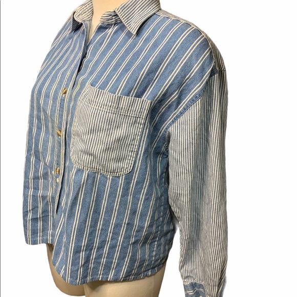 Vintage Details striped button down blouse - Picture 4 of 7